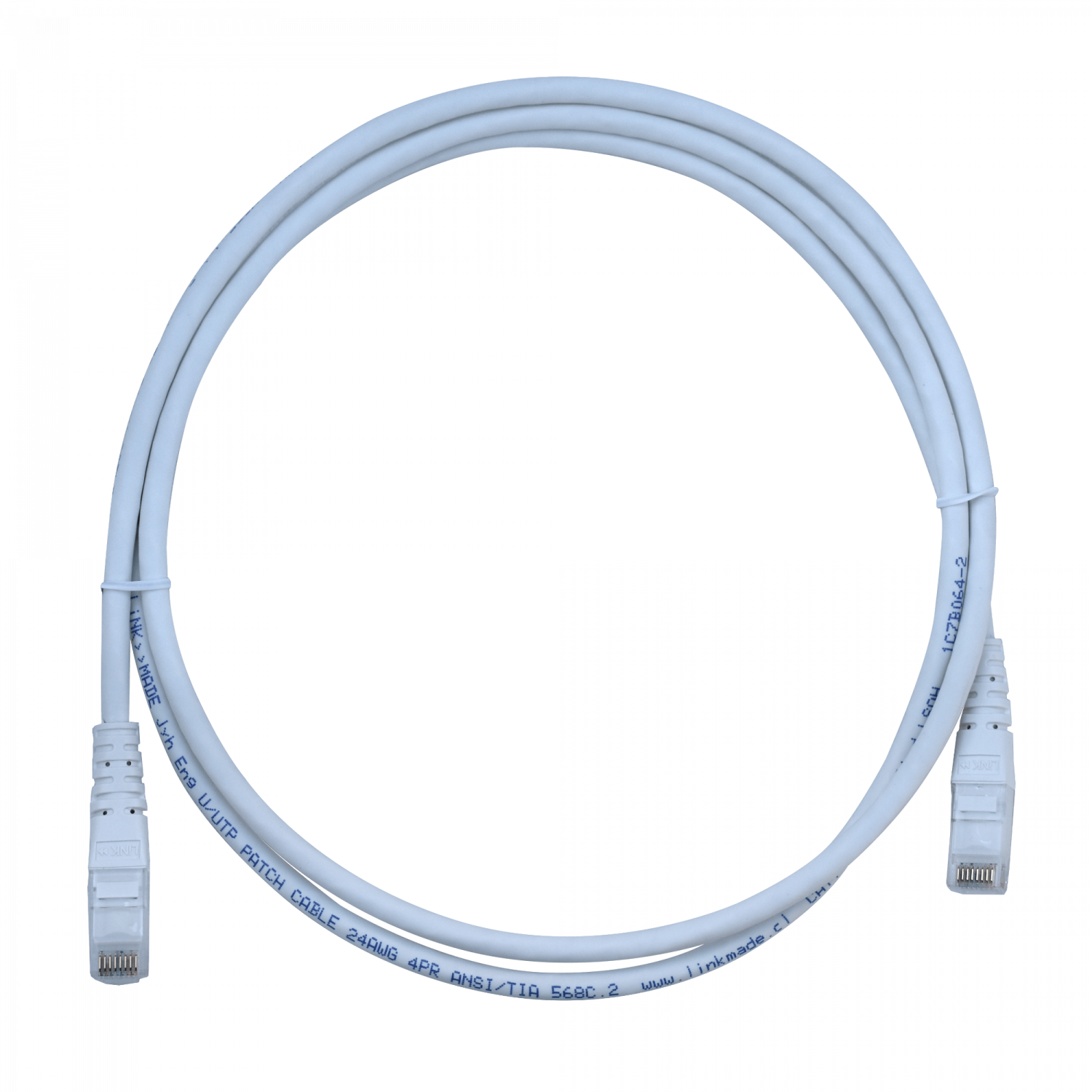 Cable Patch LINKMADE Cat6 Blanco LSZH UTP 1.5 metros Inyectado Multifilar de Alto Rendimiento 3