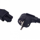 0,6mt Schuko-Macho Trebol-Hembra Cable Poder Negro 6A 3x0,75mm2 60cm - Miniatura 4