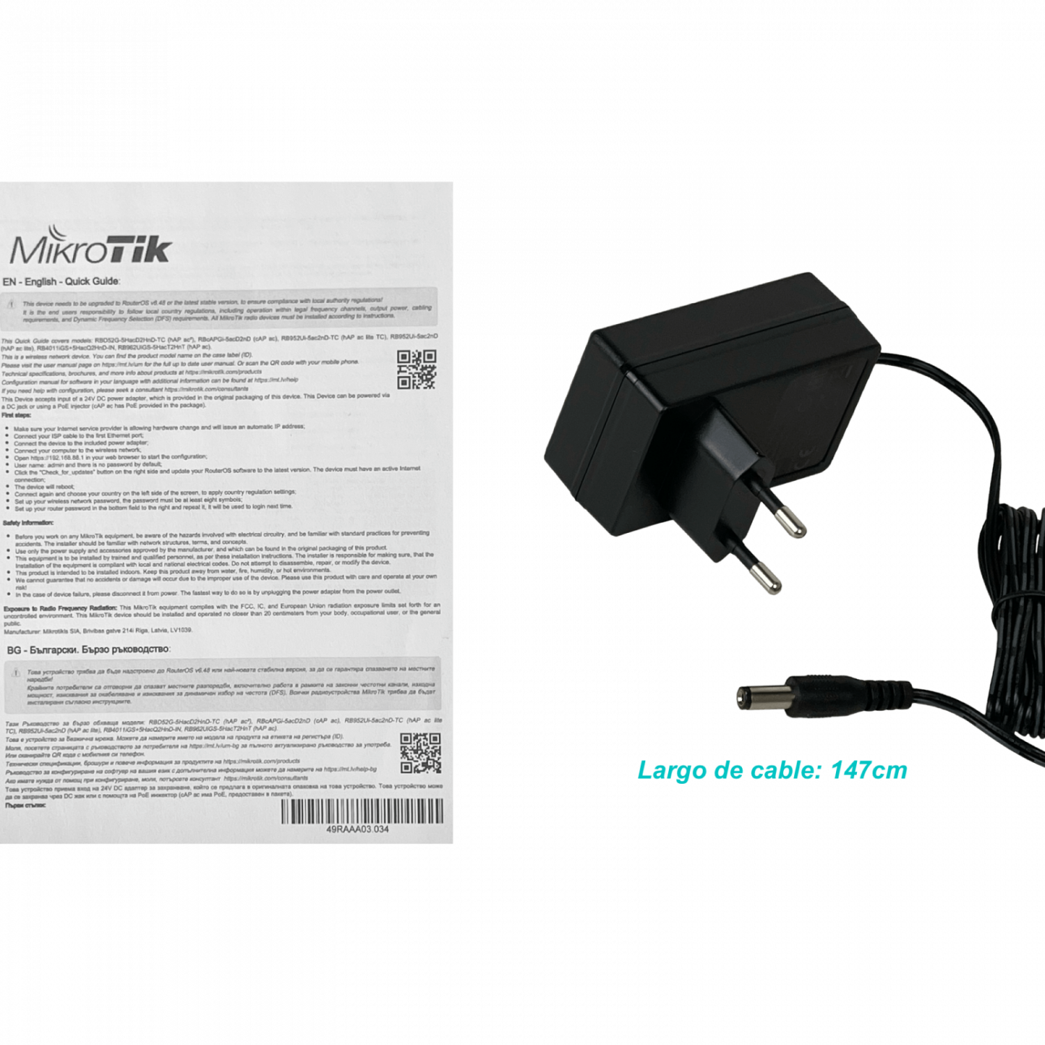 Router Inalámbrico MikroTik hAP ac - Doble Banda 2.4/5 GHz, 5 Puertos Gigabit, SFP, PoE Out 7