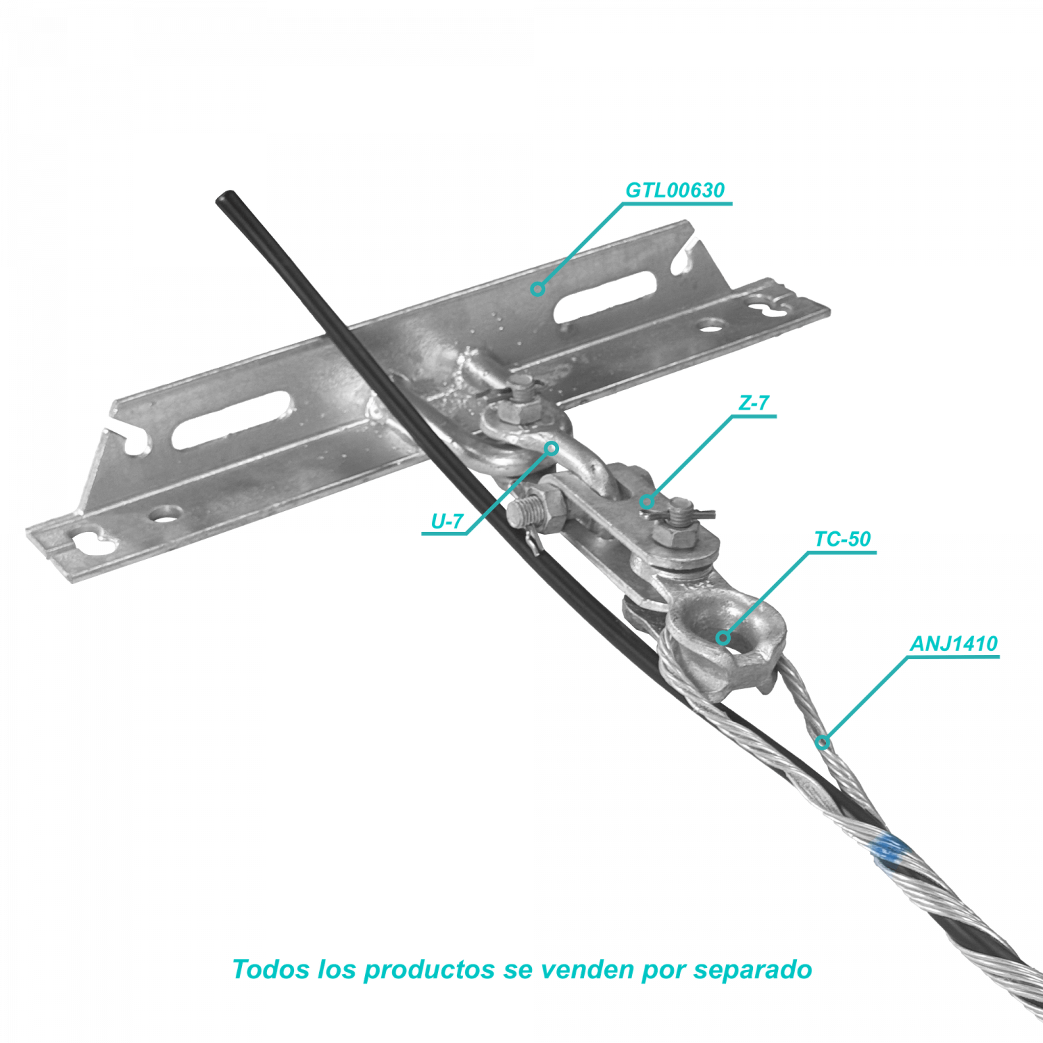 Preformada para Postación de Fibra Óptica 12,9-14,1mm Largo 108cm - ANJ1410 2