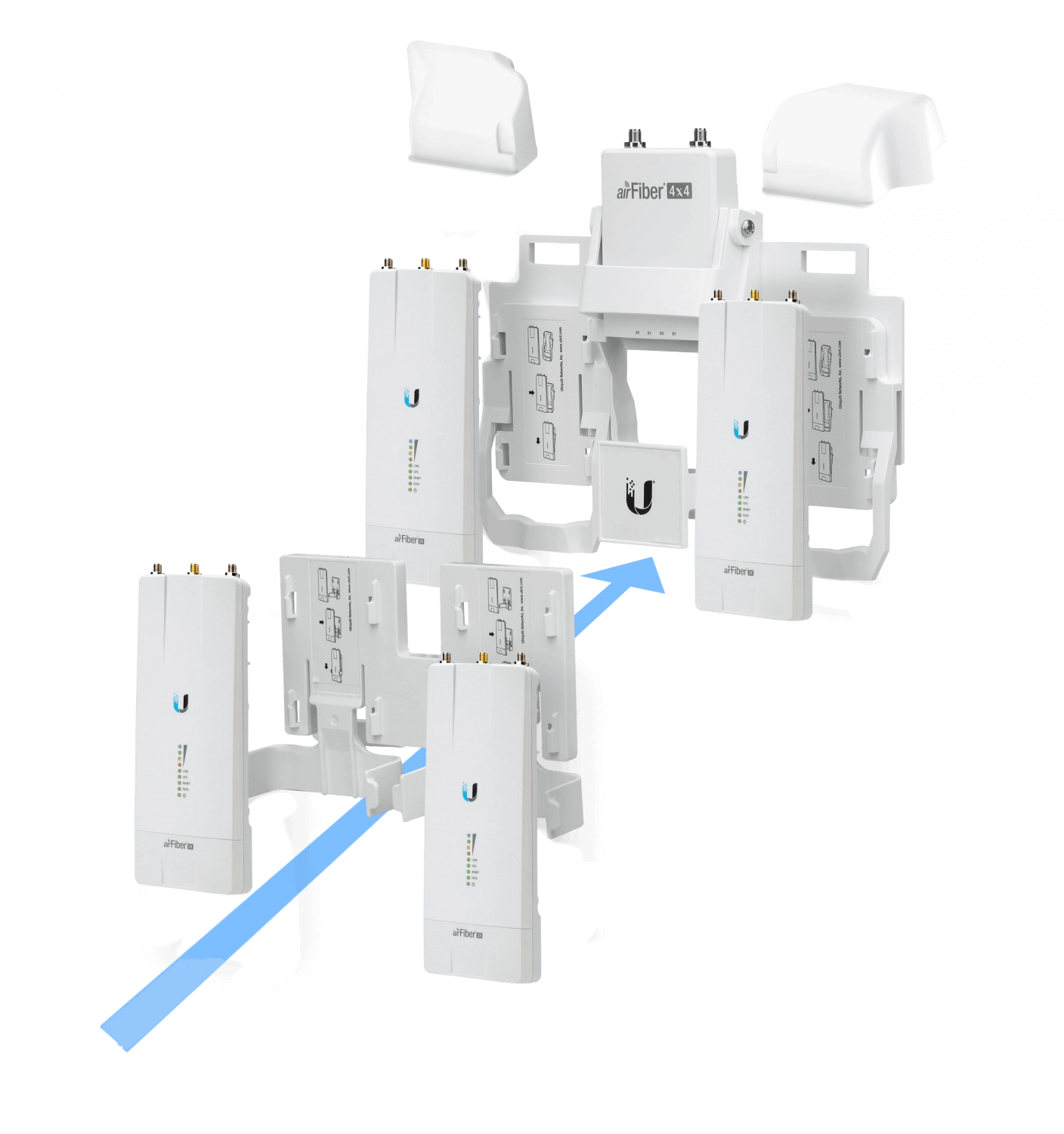 Multiplicador de Puertos para Antenas airFiber, MIMO Avanzado Ubiquiti AF-MPx8 1