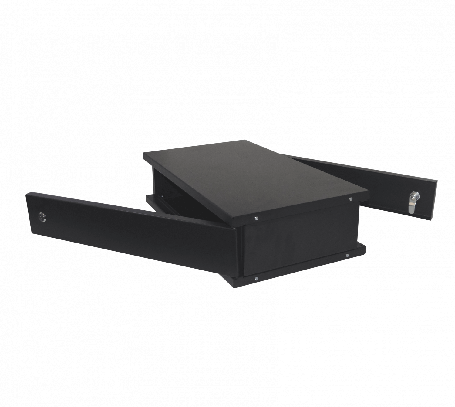 Gabinete Mesa LINKMADE RK02-3L 2U 30cm Fondo Negro Liso Puerta de Fierro 2