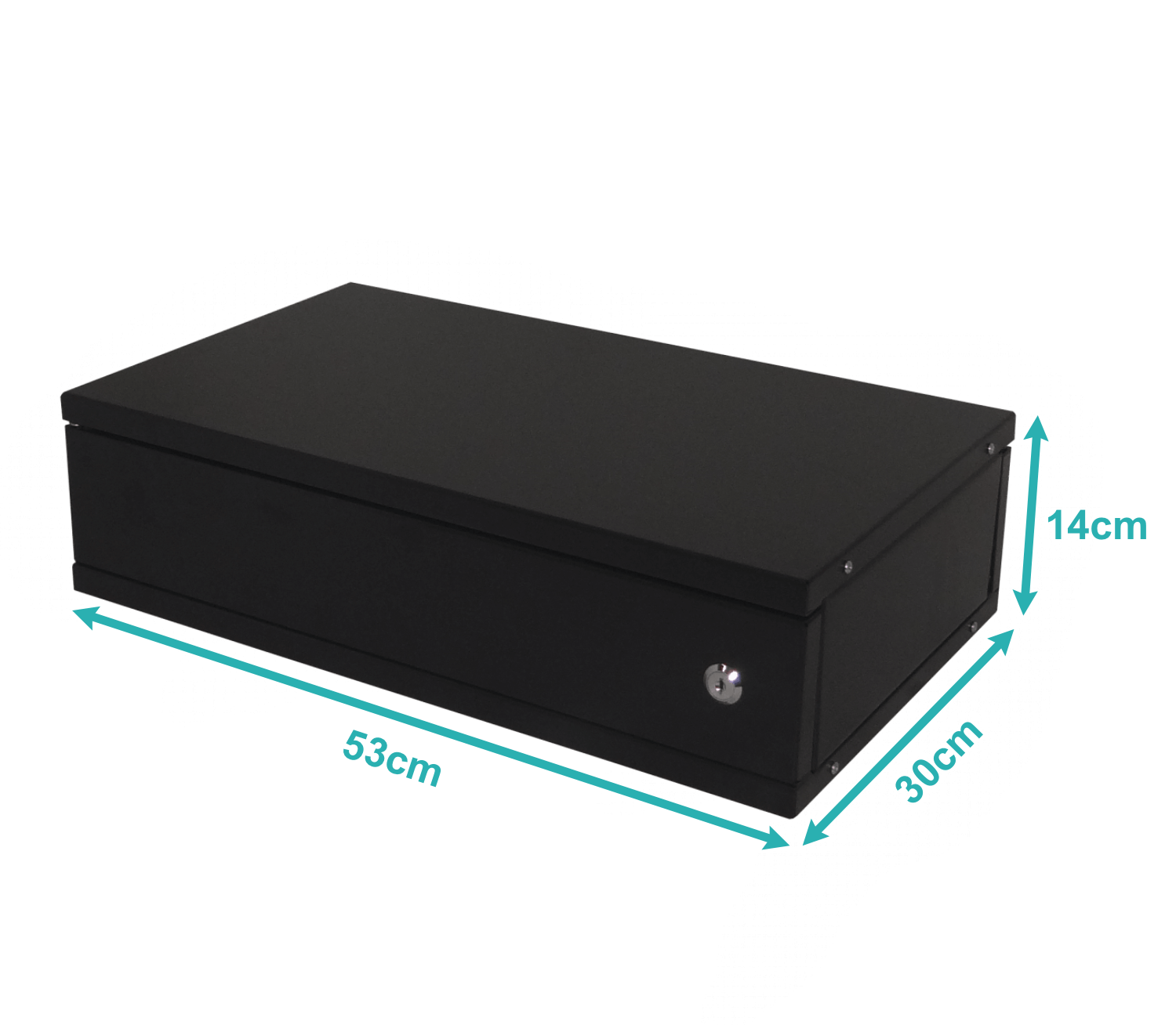 Gabinete Mesa LINKMADE RK02-3L 2U 30cm Fondo Negro Liso Puerta de Fierro 4
