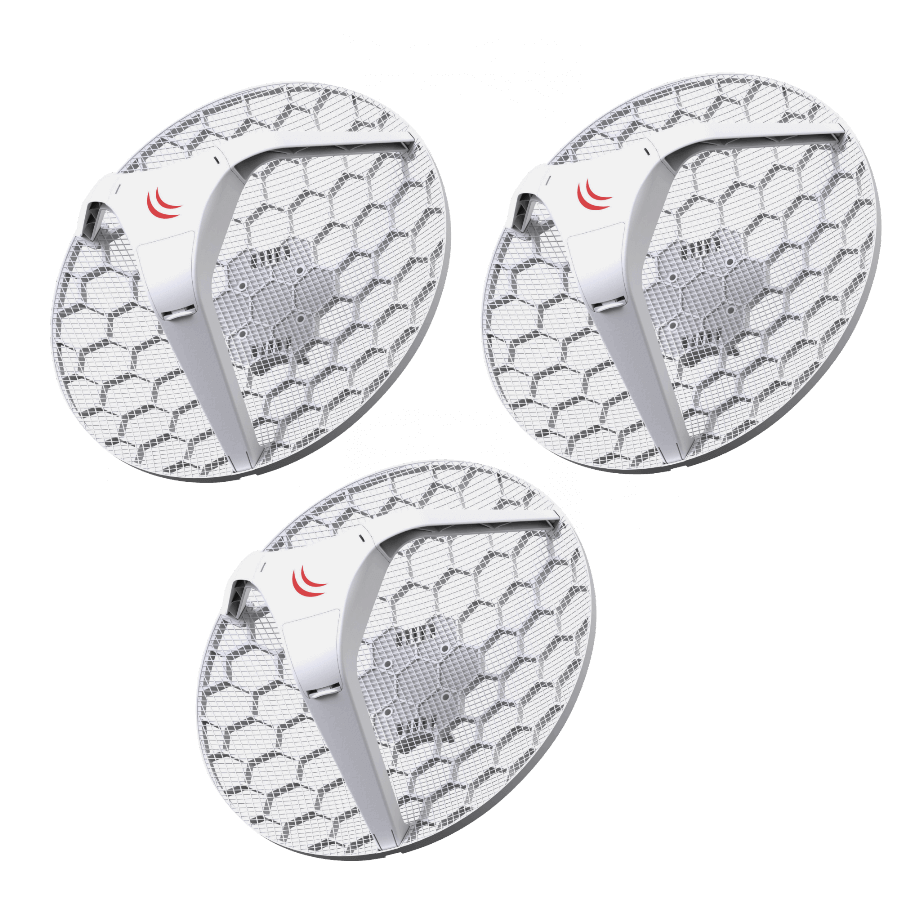 Antena de Red Inalámbrica MikroTik LHG 5 - 5 GHz, 24.5 dBi, Dual Chain, 3 Unidades 1