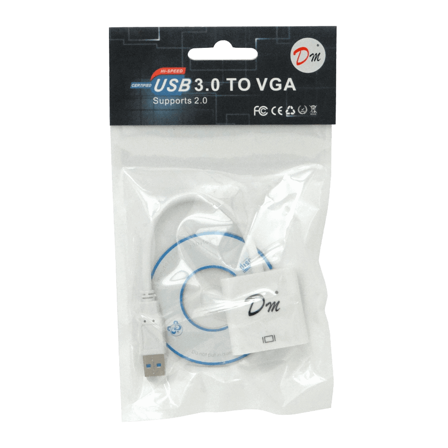 Adaptador USB 3.0 A Macho a VGA Hembra, 10cm, Solo para PC 1