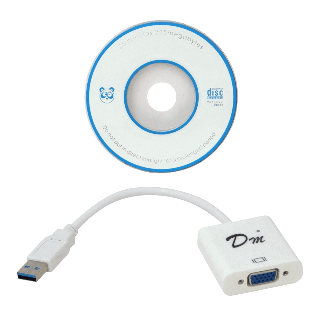 Adaptador USB 3.0 A Macho a VGA Hembra, 10cm, Solo para PC 3