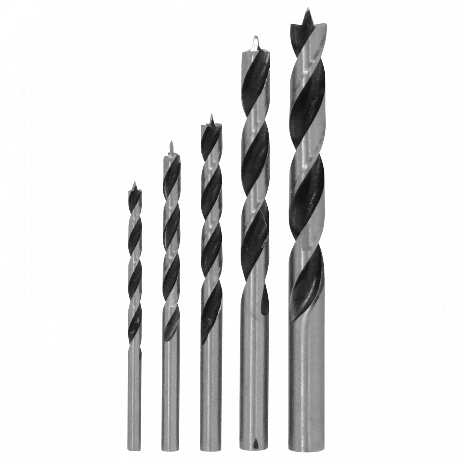 Brocas p/Madera 4x71mm 5x81mm 6x89mm 8x108mm 10x116mm Juego-5un. 2