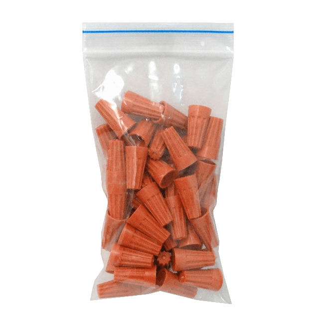 nro.22 50-unids. Conector Conico Naranjo 22-14AWG 0,30-1,5mm 4