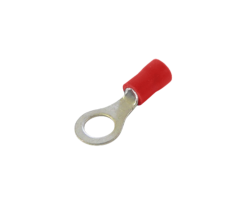 RV1.25-6 Ojo-6,5mm 0,5-1,5mm2-Cable 100-unid Conector Rojo Aislado PVC 1