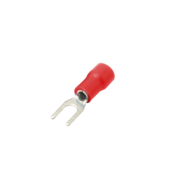 Horquilla-3,2mm 0,5-1,5mm2 100-un Conector Rojo Aislado PVC SV1.25-3 1