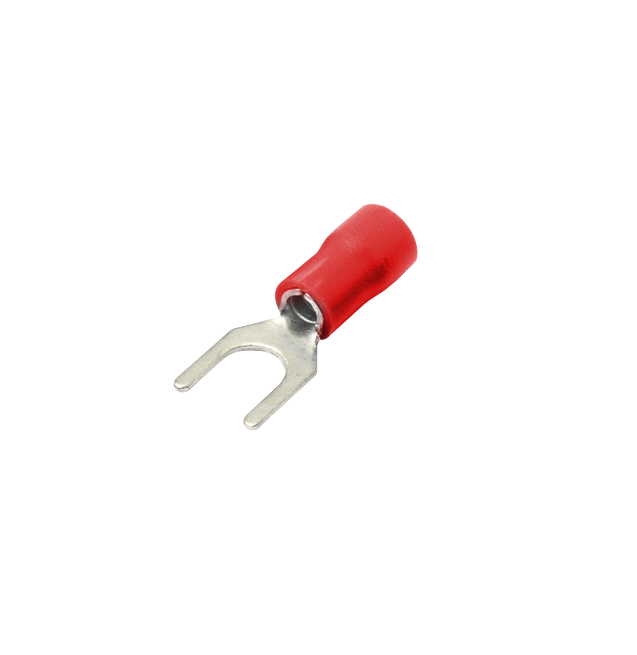 Horquilla-5,3mm 0,5-1,5mm2 100-un Conector Rojo Aislado PVC SV1.25-5 1