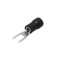 Horquilla-3,7mm 1,5-2,5mm2 100-un Conector Negro Aislado PVC SVS2-3.5 - Miniatura 1