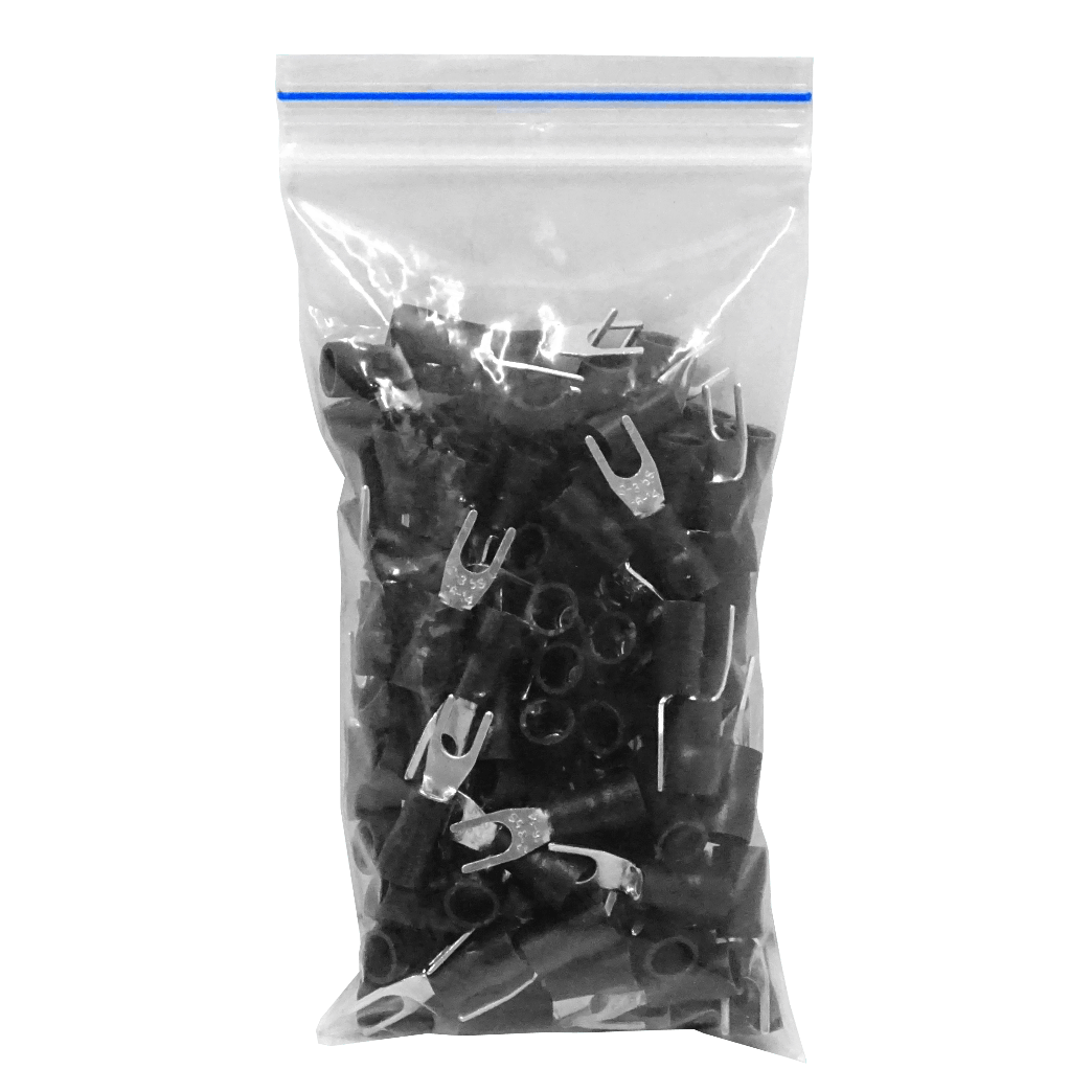 Horquilla-3,7mm 1,5-2,5mm2 100-un Conector Negro Aislado PVC SVS2-3.5 2