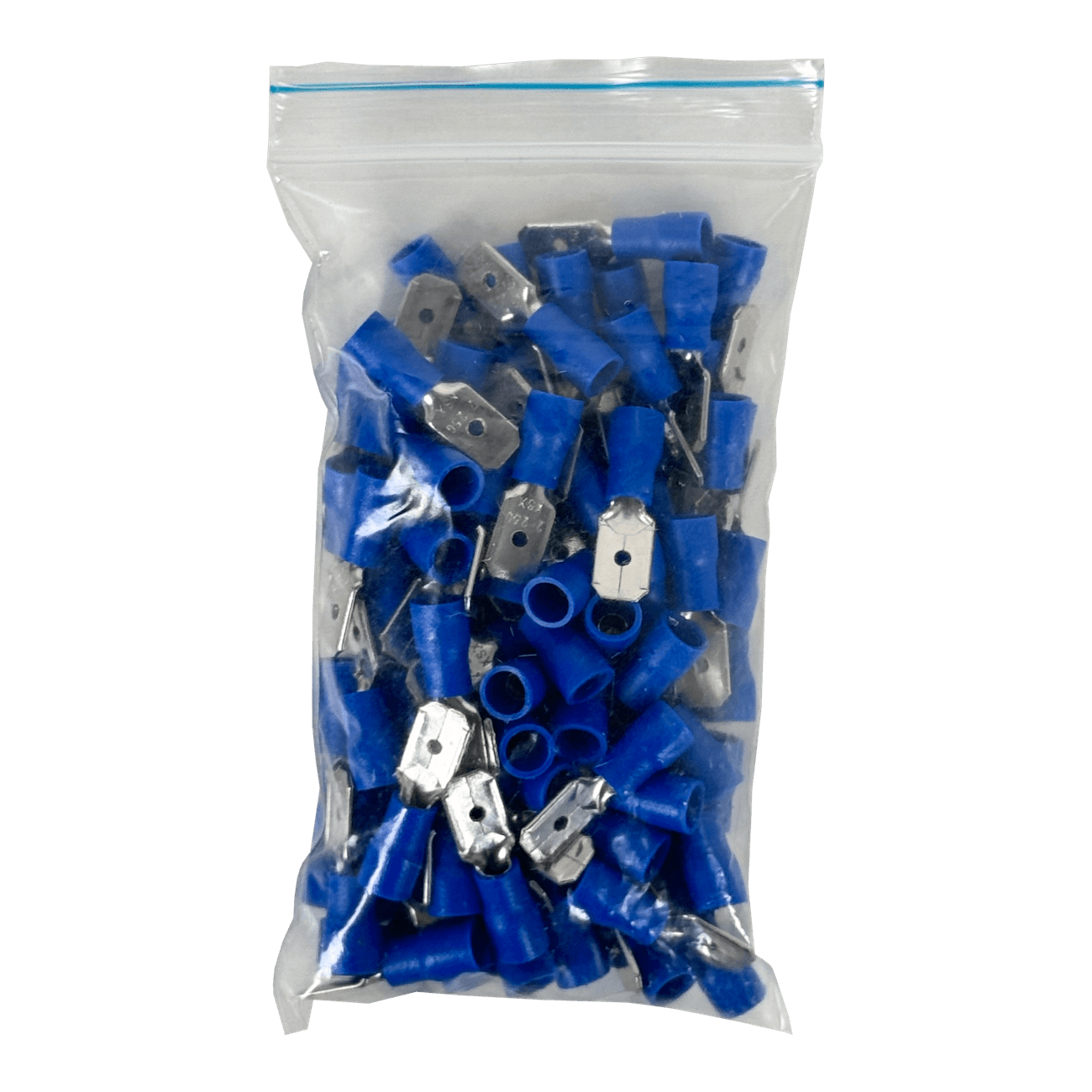 6,35x0,8mm Azul Macho Semi-Aislado Faston 1,5-2,5mm2 100-un PVC 1