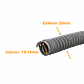 Conduit Flexible Metálico 20 mm, Rollo 50 m, Cubierto PVC (1/2), M20-50 - Miniatura 1
