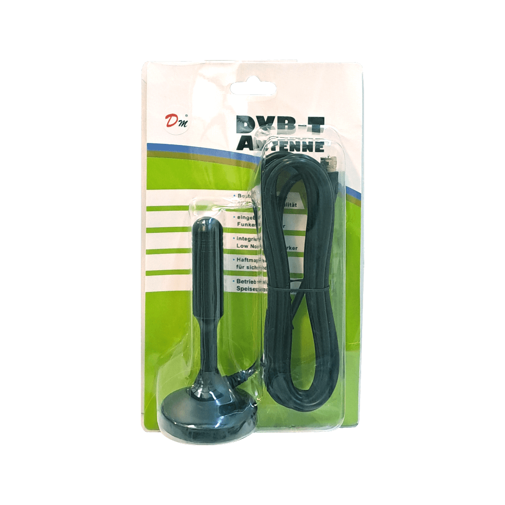 Antena TV HD Digital 470-862MHz Base-Magnetica F-M-3mt DVB-T 2