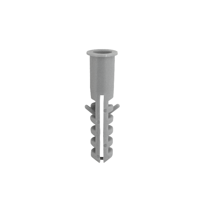 Tarugo 10mm 100-Unids. Plastico-PE Gris 10x44mm Tornillo-5x45 1