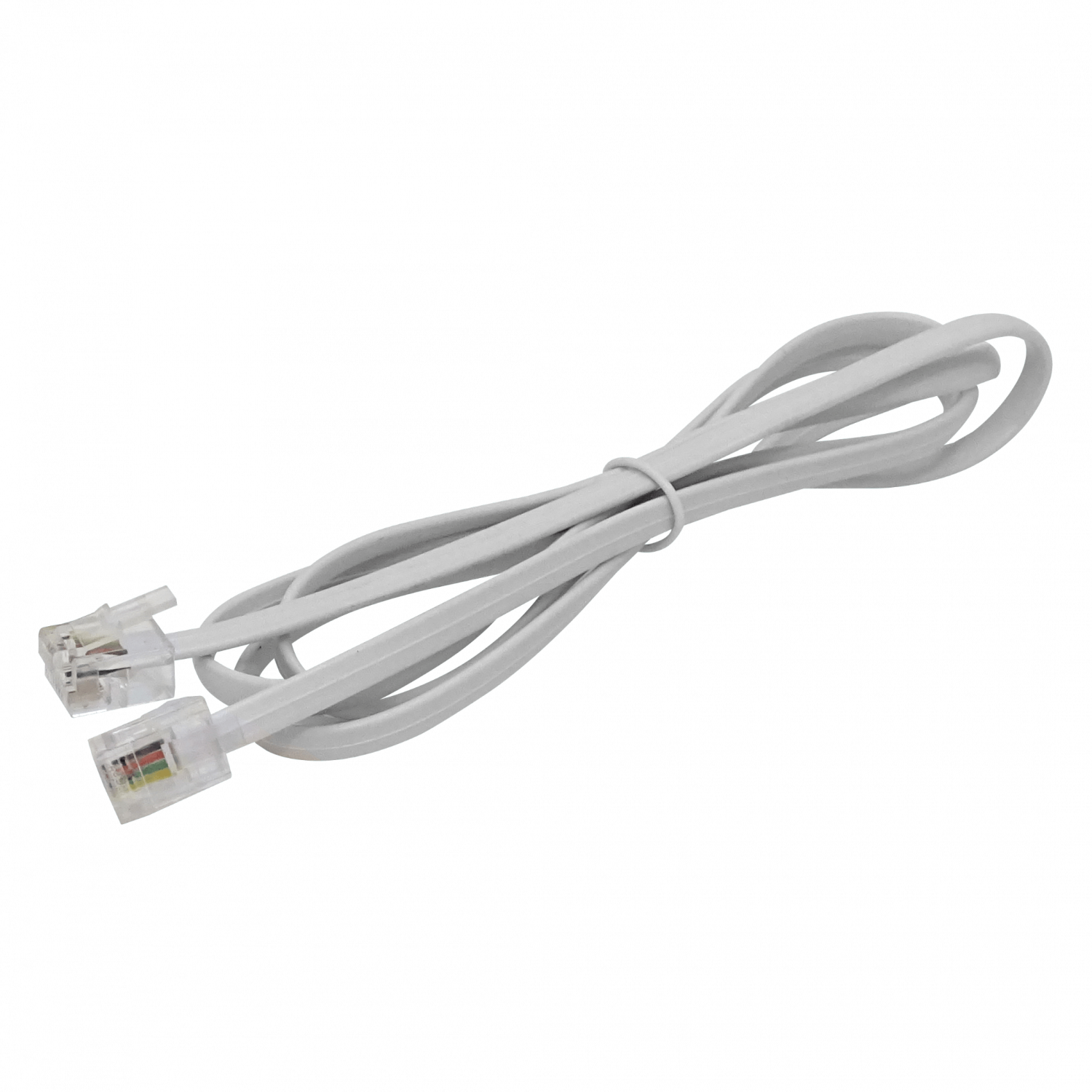 1mt Cable Telefonico 4-Conductores RJ11/14 M-M 6P4C 2