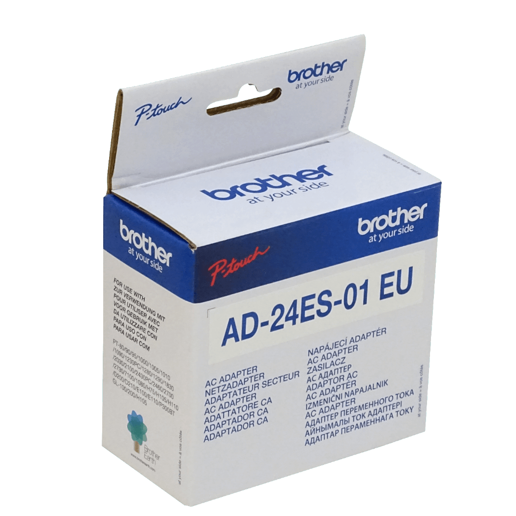 Adaptador de Corriente Brother AD24ES01, Para Rotuladoras Brother 1