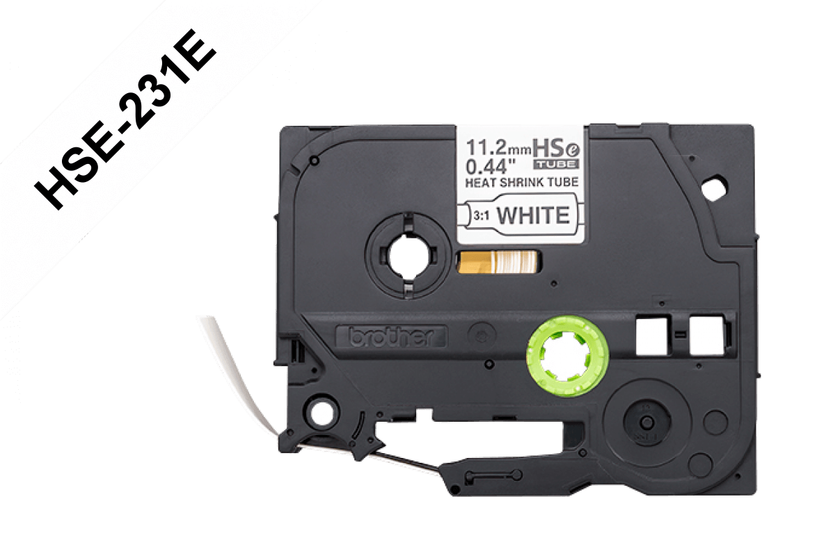 Cinta termoretractil Brother HSE-231E 11mm negro en blanco 15m 1