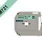 Cinta No Laminada Brother M721, Texto Negro sobre Fondo Verde, 9mm, 8 Metros - Miniatura 2