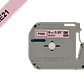 Cinta No Laminada Brother ME21, Texto Negro sobre Fondo Rosado, 9mm, 8 Metros - Miniatura 1