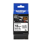 Cinta Laminada Flexible Brother TZE-FX241, Texto Negro sobre Fondo Blanco, Ancho 18mm, Longitud 8m - Miniatura 1