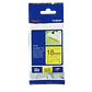 Cinta Laminada Brother TZE-S641, Texto Negro sobre Fondo Amarillo, Ancho 18 mm, Longitud 8 m - Miniatura 1