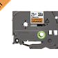 Cinta Laminada Brother TZE-B41, Texto Negro sobre Naranja Fluorescente, 18mm, 5 Metros - Miniatura 3