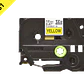 Cinta ID Flexibles negro sobre amarillo 12 mm (0,47