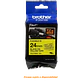Cinta flex Brother TZE-FX651 24mm negro en fondo amarillo 8m - Miniatura 1