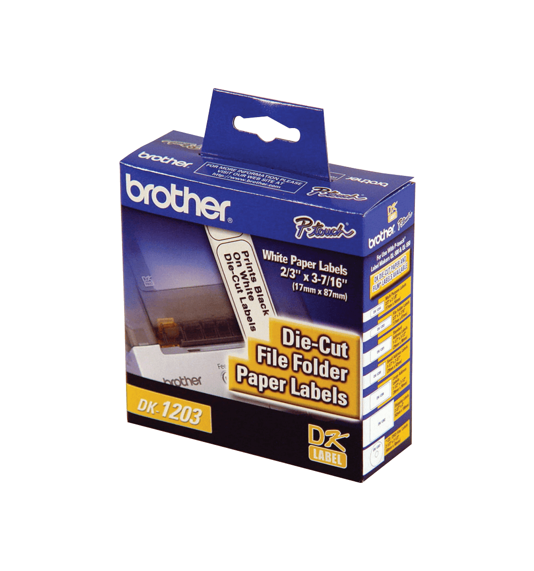 BROTHER 17x87mm 300-Etiquetas Adhesivas Papel Blanco para serie-QL 1
