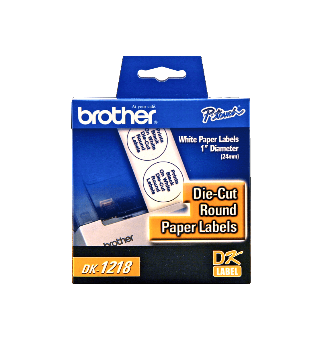 Brother 24mm-Diametro 1000-Etiquetas Adhesivas Papel Blanco para-QL 2