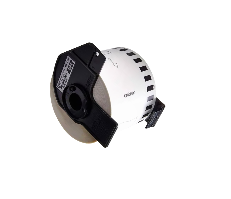 Cinta de Papel Brother DK4205, Longitud Continua y Extraíble, Negro sobre Blanco, 62mm, 30.4m 1