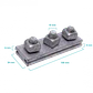 Brida Sujecion 3 Pernos 5/8T/VTRC 150x34x9x15mm para Postacion - Miniatura 1