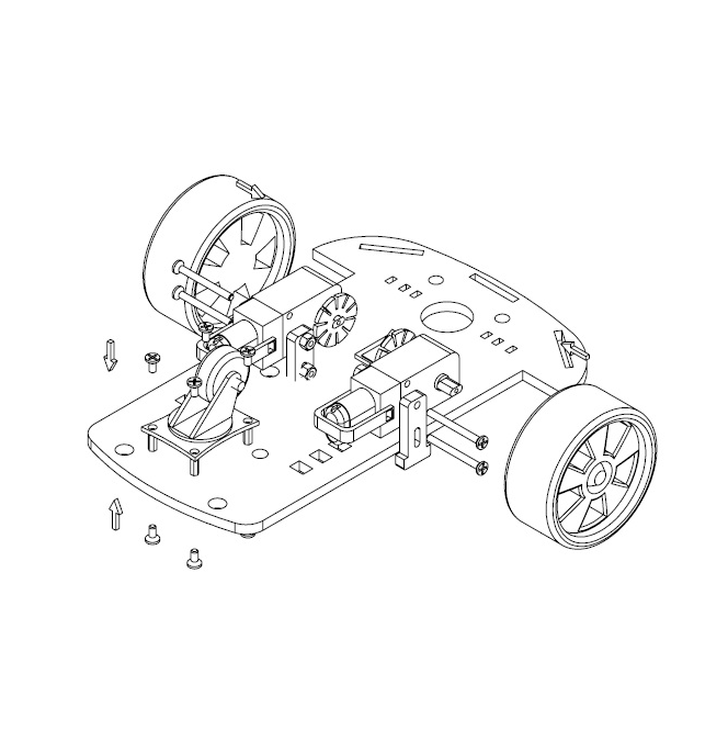 Kit Carrito para armar auto 3-ruedas robotica requiere Arduino 5