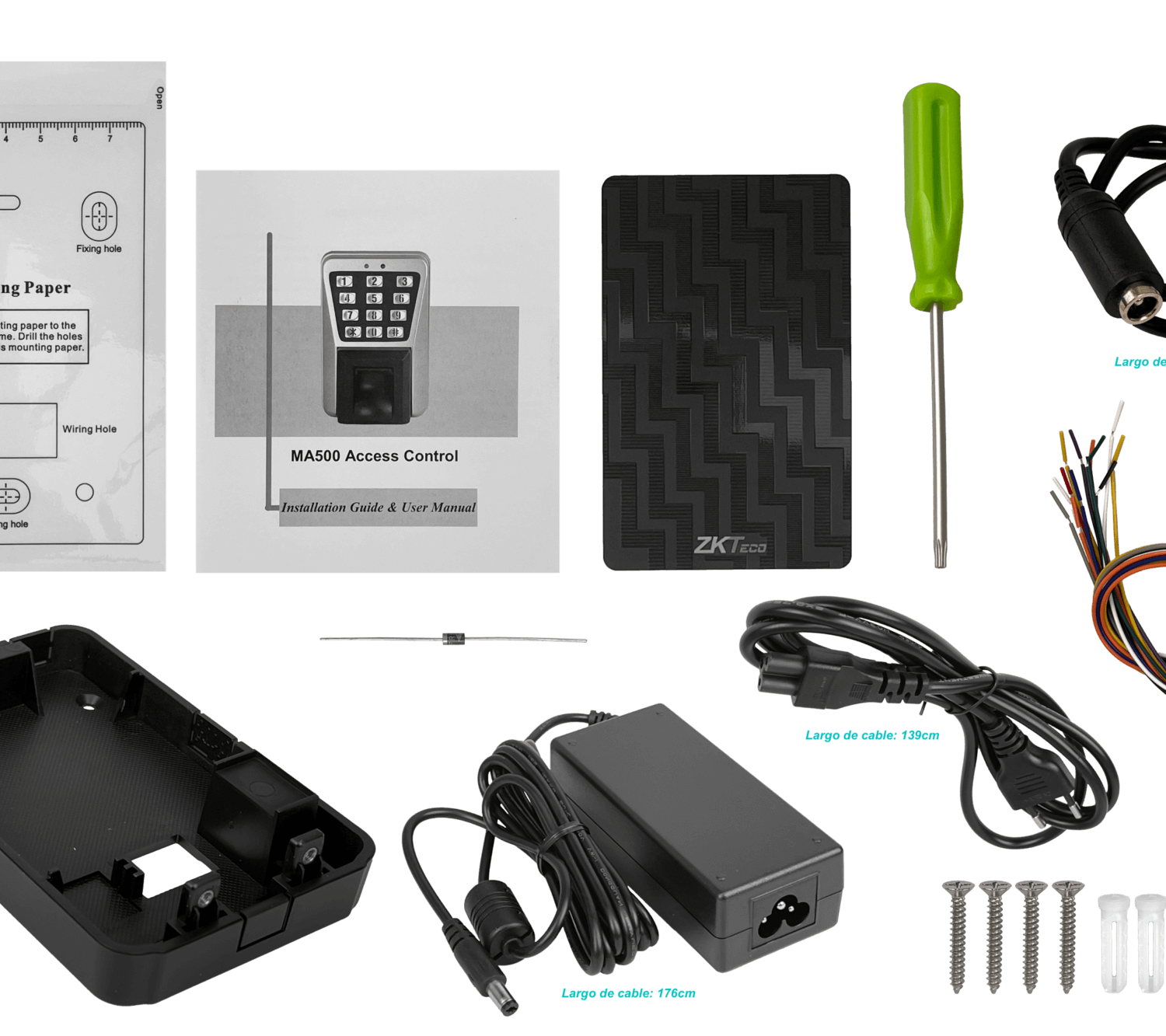 Control de Acceso Biométrico ZKTeco MA500 - IP65, TCP/IP y RS485, Relé Integrado 4
