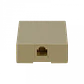 Roseta Telefónica RST-11 RJ11/RJ14 6P4C Sobrepuesta Blanca - Miniatura 1
