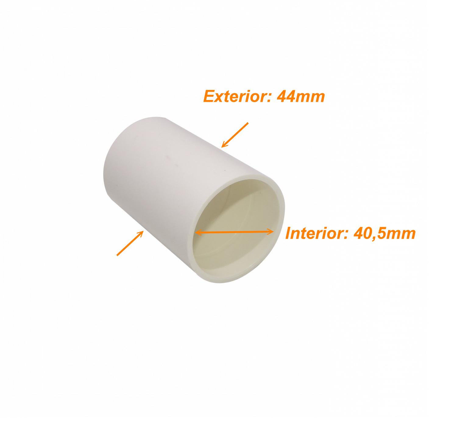 LINKCHIP 40mm Copla PVC para Tubo Blanco 2