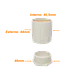 Salida caja LinkChip PVC40-SA 40mm blanca para tubo PVC - Miniatura 2