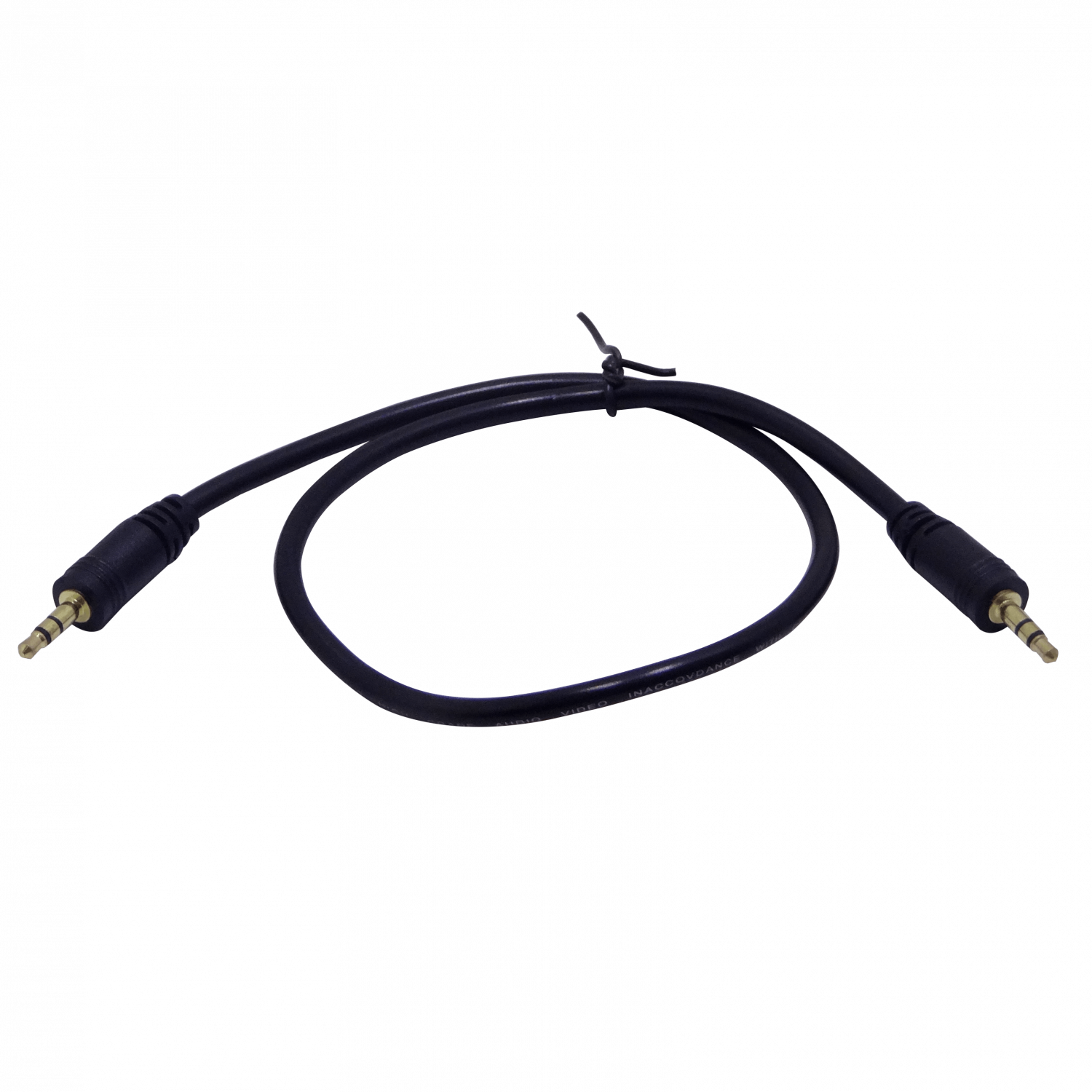 Cable de Audio 3.5mm Macho a Macho, 0.5m, Estéreo, Negro 1