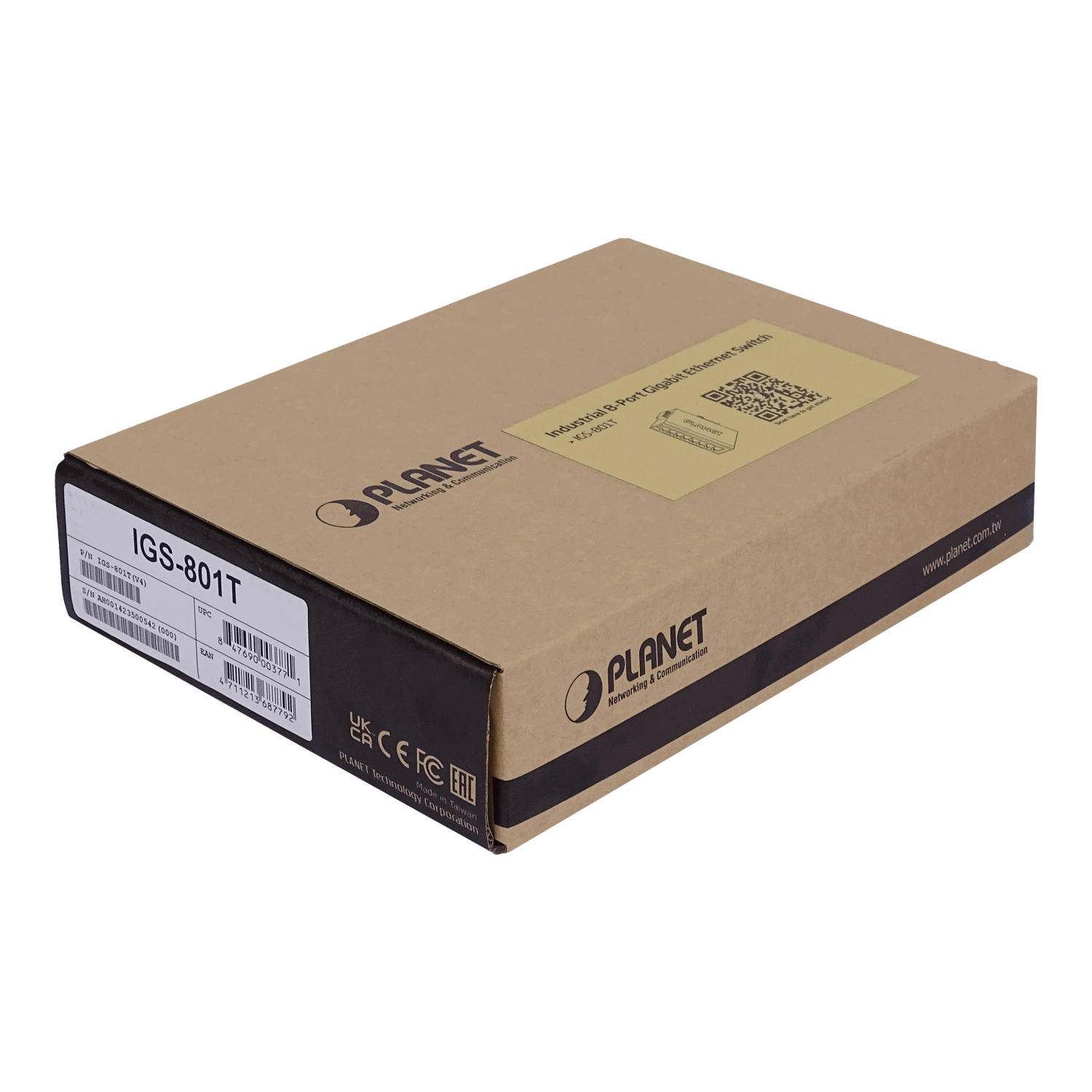 PLANET 8-1000 Switch Indust no-Admin Riel-DIN Gigabit req-12-48DC/24AC 2