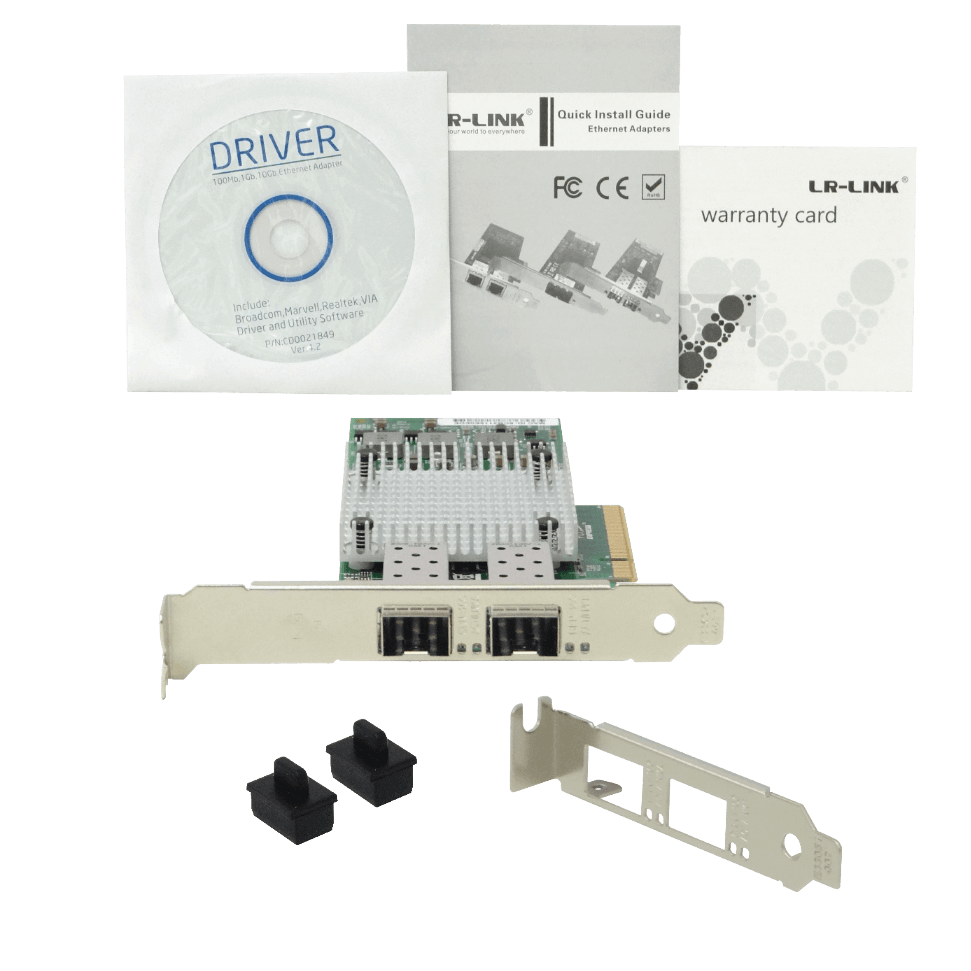 Tarjeta de Red PCIe x8 LR-LINK LREC9812AF-2SFP+ - Doble Puerto 10G SFP+, Broadcom BCM57810S 4