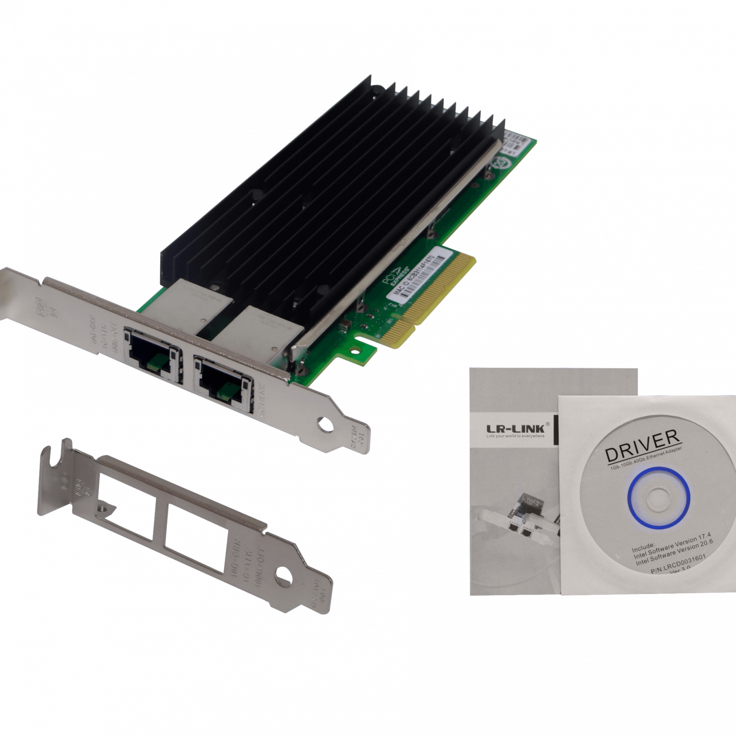 Tarjeta de Red PCIe x8 LR-LINK LREC9802BT - Doble Puerto 10G, Intel X540 2