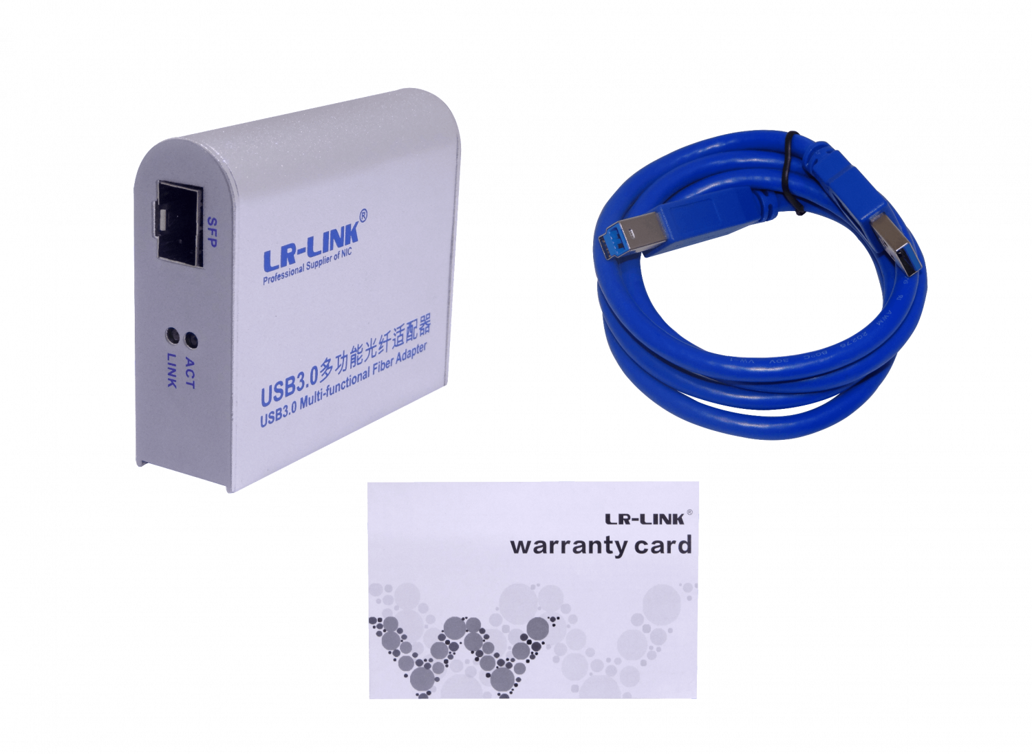 Adaptador de Red USB 3.0 LR-LINK LREC3210PF-SFP - Puerto Gigabit SFP, Realtek RTL8153-CG 5