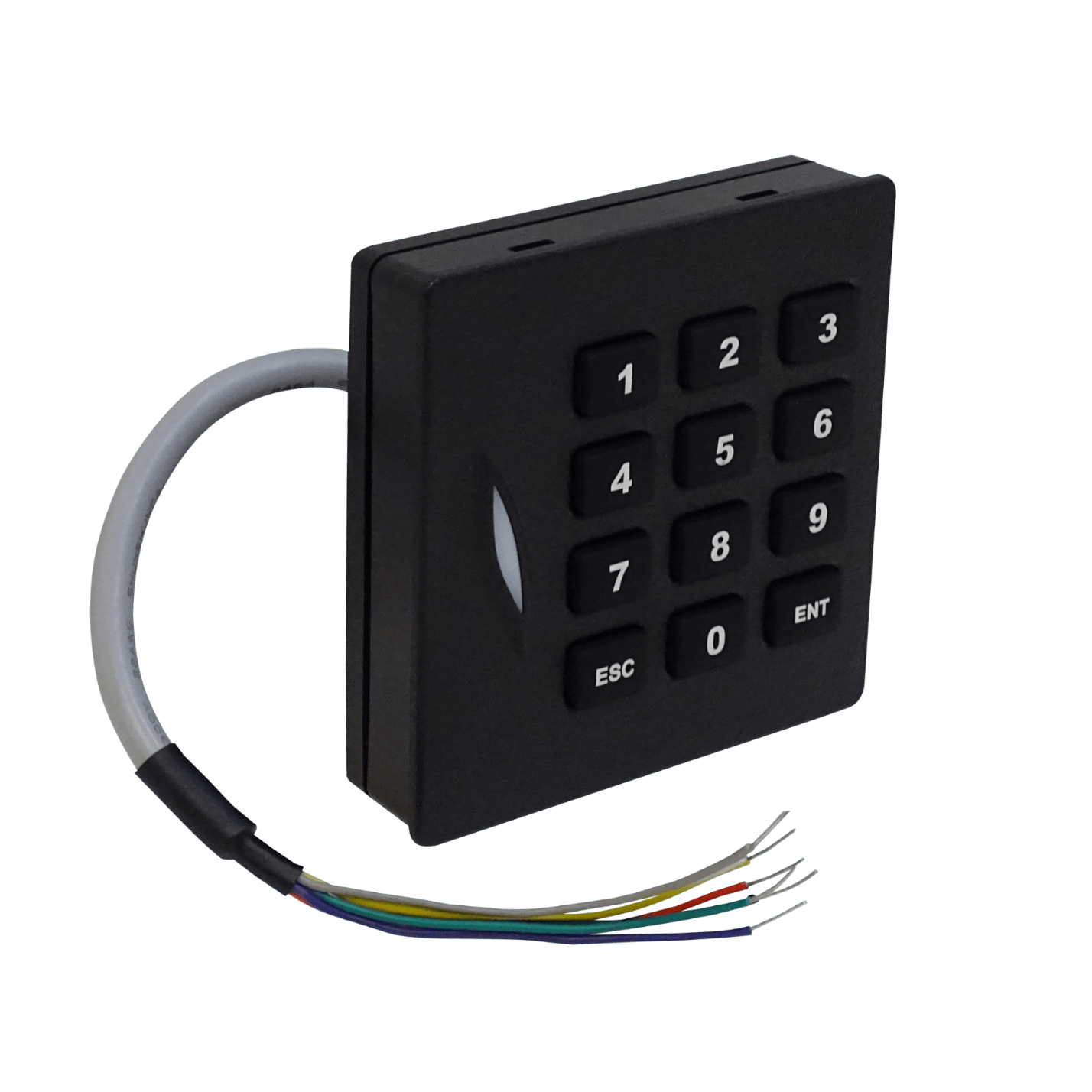 Lector RFID ZKTeco KR102E - Teclado 86x86mm, 6-14VDC, 6-Pin, Beeper, 12 Teclas 2