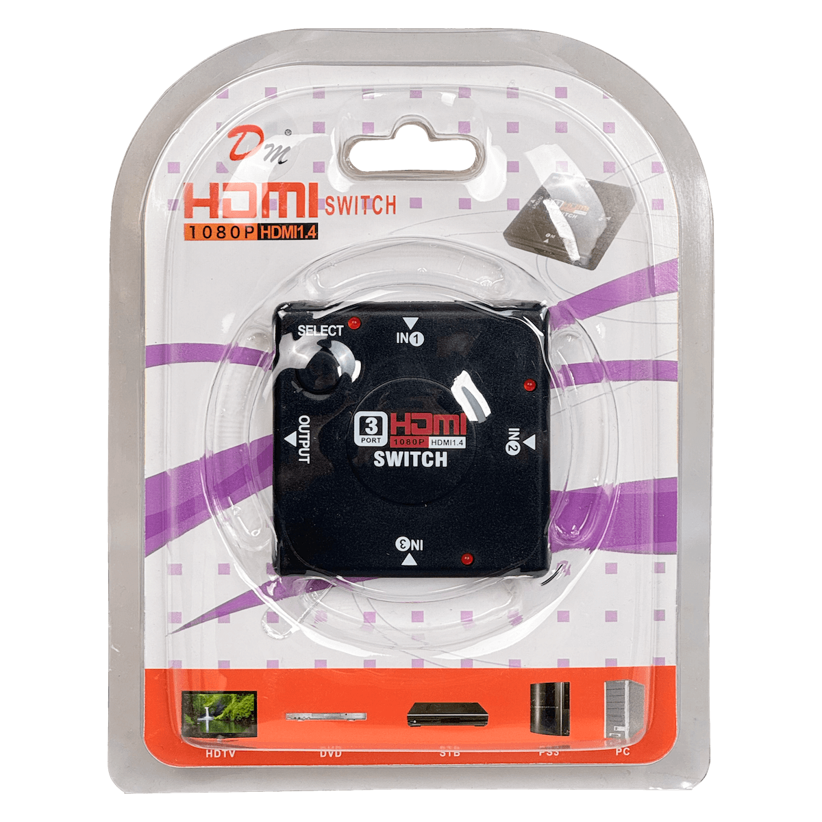 Hub HDMI automatico con 3 puertos de entrada y 1 de salida 2