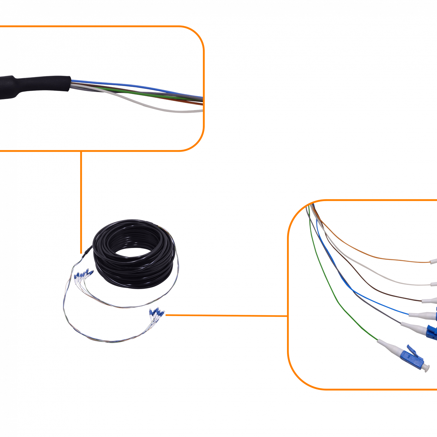 UBIQUITI 30m 100ft Jumper Cable Exterior 6-Fibras/LC-LC MonoModo 5,8mm 2