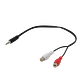 Cable de Audio 3.5mm Macho a 2 RCA Hembra, 20cm - Miniatura 1