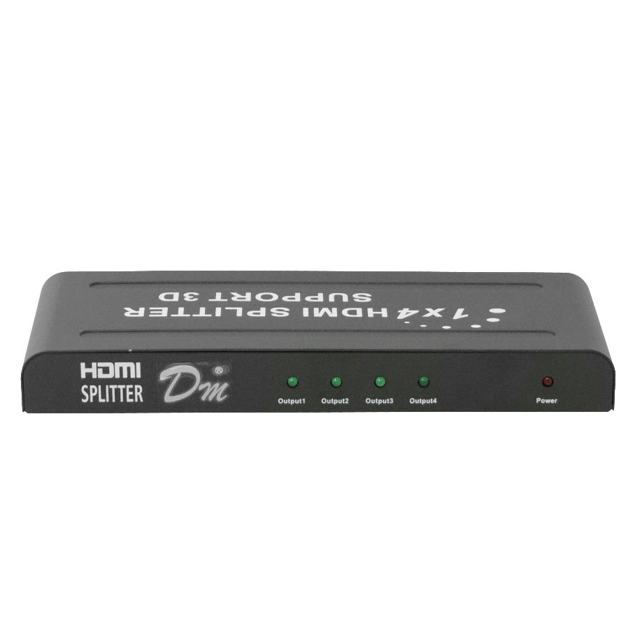 Splitter HDMI 1x4 v1.4, 1080p, 1 Entrada a 4 Salidas, Fuente 5V 2A 1
